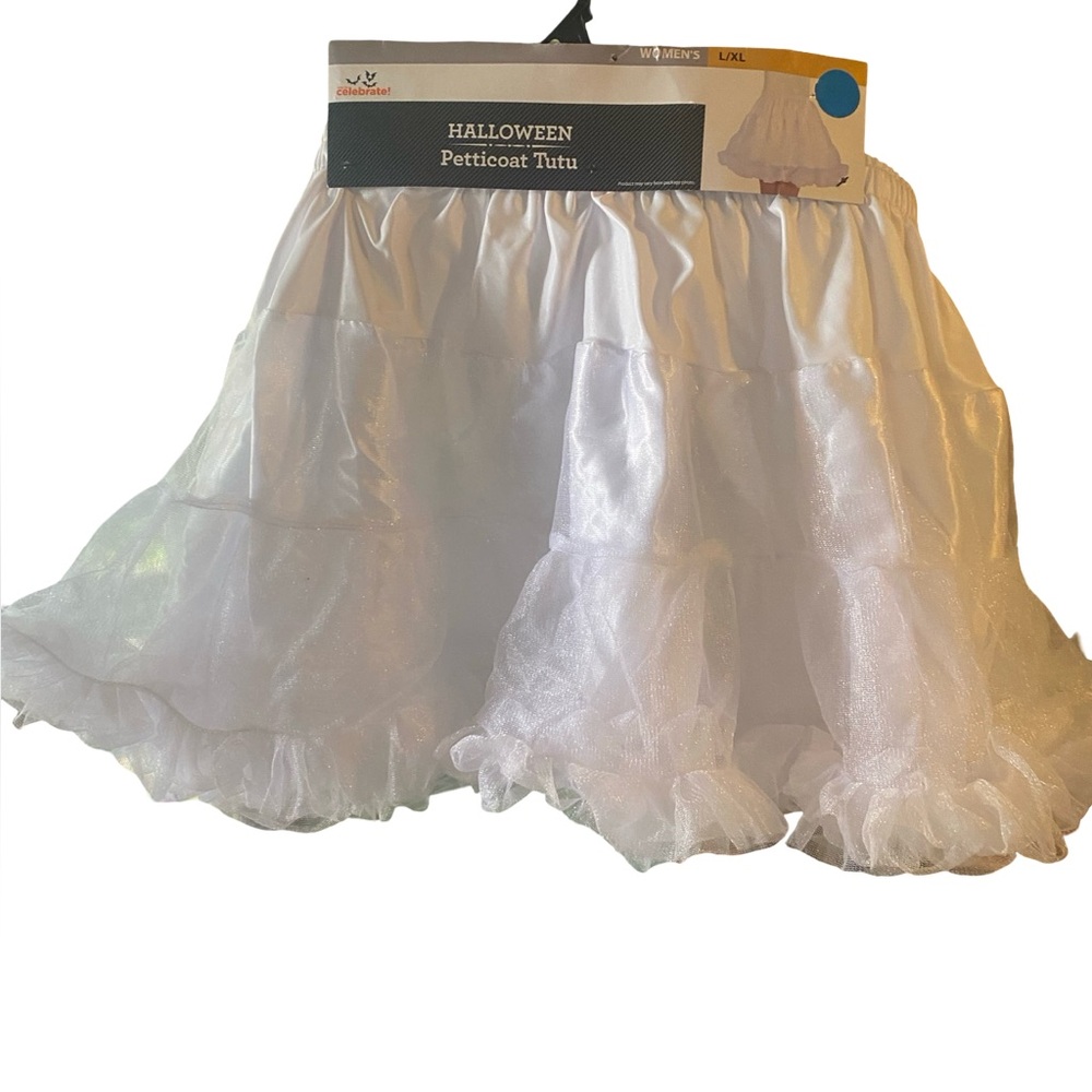 Teen/ Adult Celebrate It White Halloween Petticoat Tutu